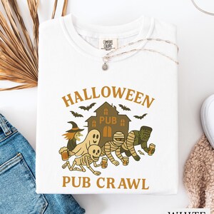 Halloween Pub Crawl Shirt: Spooky Bar Crawl Tee, Plus Size Available