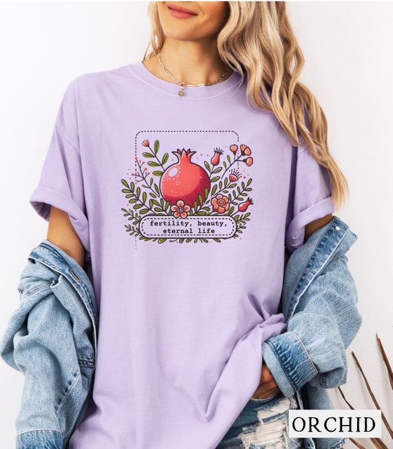 Vintage Pomegranate Graphic T-shirt: Fertility, Beauty, Eternal