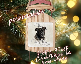 Personalized Pet Ornament, Housewarming Gift for Dog, Custom Closing Gift for Buyers from Realtor, New Dog House