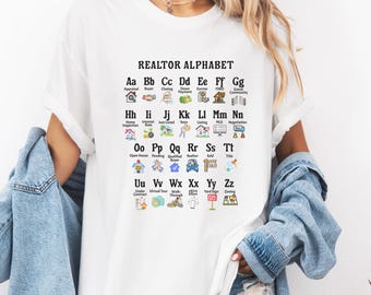 Realtor Alphabet T-Shirt: Real Estate Agent Gift