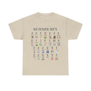 REALTOR ABC's ALPHABET Shirt, Real Estate T-Shirt Gift, Real Estate Agent Gift for Realtor Tee, Realtor Tshirt Closing Gift Marketing Shirt image 5