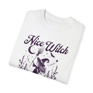 Whimsical Retro Halloween T-shirt, Cottagecore Witch, Comfort Colors® Tee, Witch Design, Halloween Magic, Cute Witch Tshirt image 7