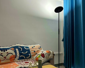 Moderne Stehlampe funktioniert mit Alexa, Google Home, WLAN-Fernbedienung Moderne große Stehleuchte, 2000LM Farbe (schwarz)
