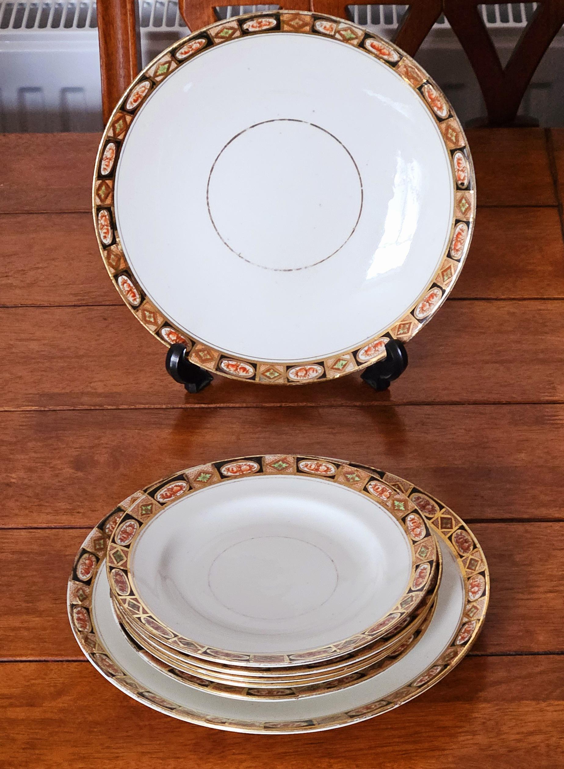 ヴィンテージ ロイヤルアルバート 伊万里風プレート：1930年代 ボーン