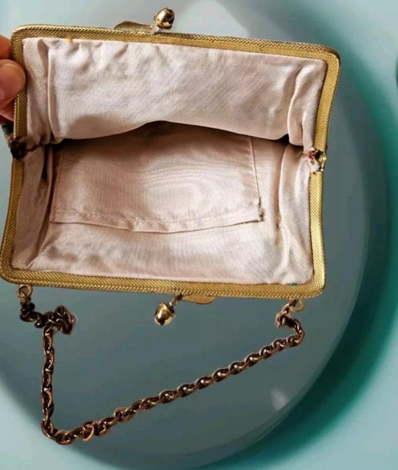 Victorian Style West Germany Purse Handbag Walborg Floral Tapestry