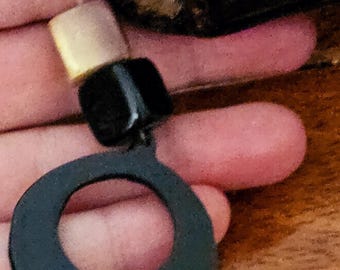 希少なアンティークの囲炉裏自在鉤 - 手彫りの木製囲炉裏鉤、魚の