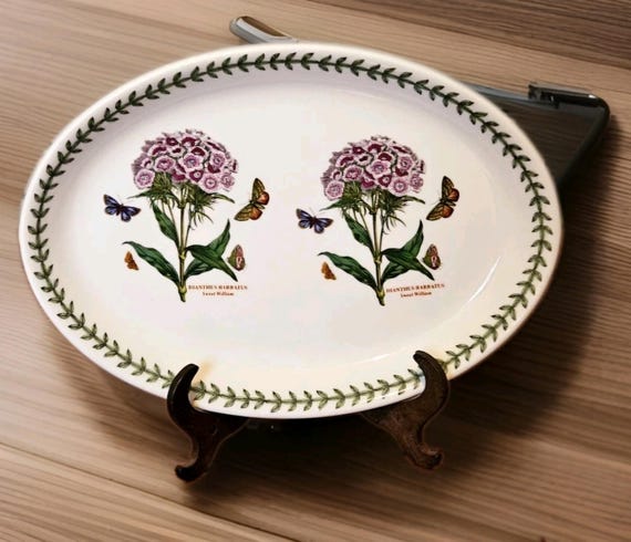 4 Vintage Portmeirion Botanic Garden Platters – Oval Ceramic