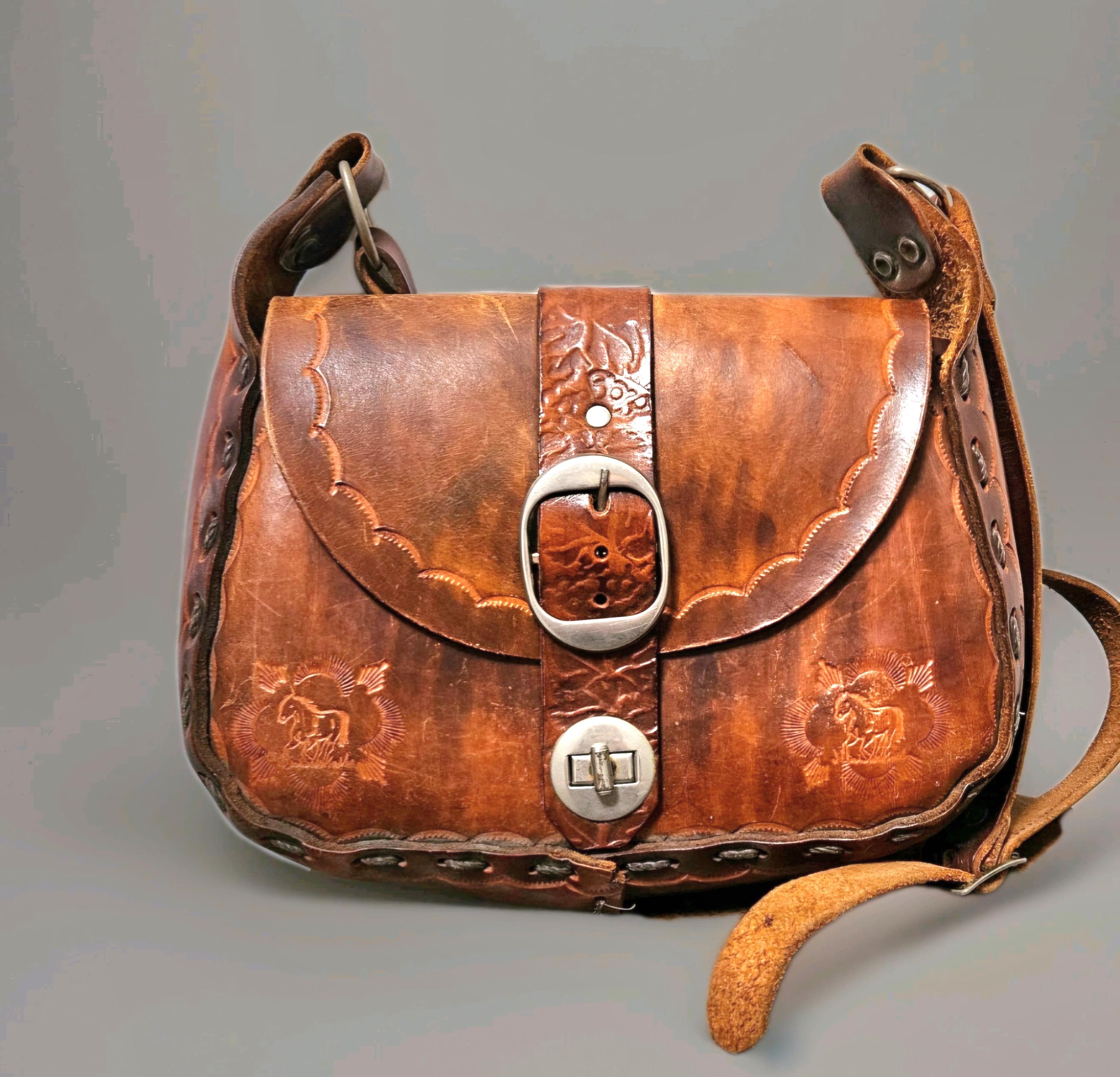 HANDMADE VINTAGE DANIEL VICTOR Belt Embossed Exotic Leather Brown Adjustable Oh my sweet Madeline will be 6 years old on Monday! She  main image 3