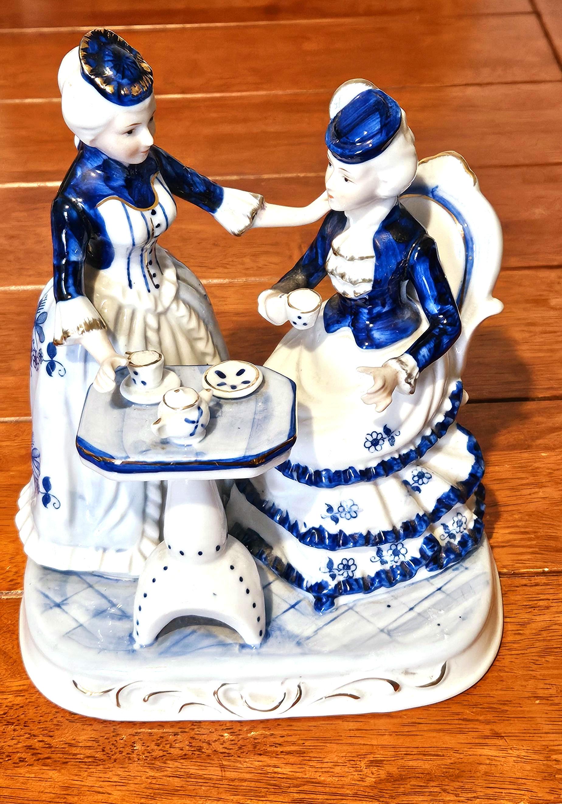 Leonardo Collection by Uniart Taiwan Vintage Porcelain Two Ladies