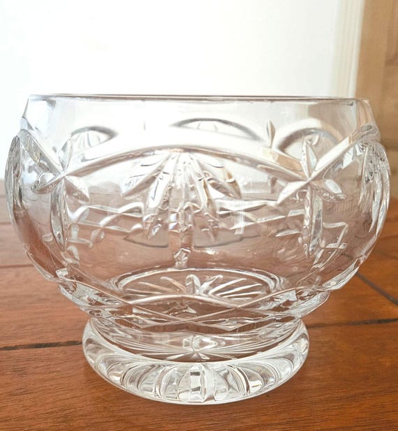 Vintage Heavy Cut Tyrone Crystal Bowl/vase /candy Bowel/dry