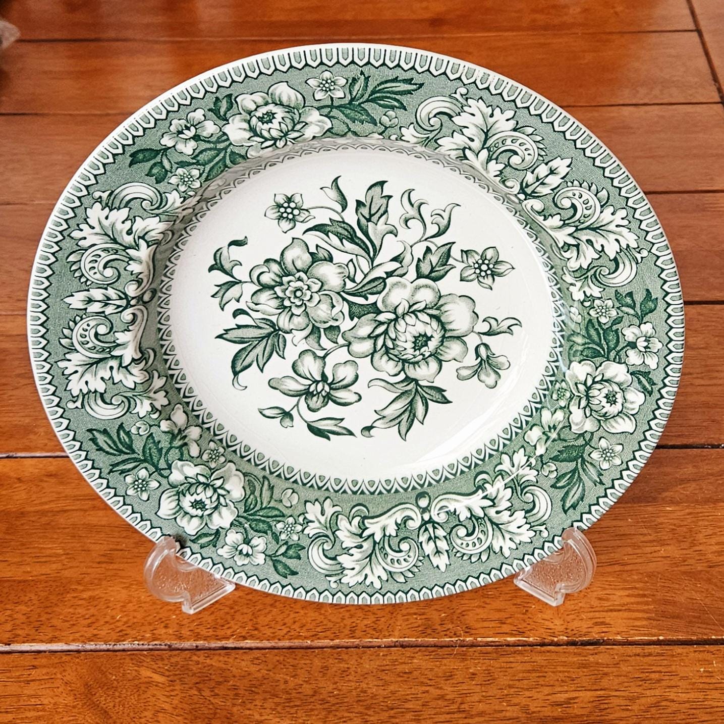 Wood & Sons Westminster Green Transferware – 3 Large Deep Pasta
