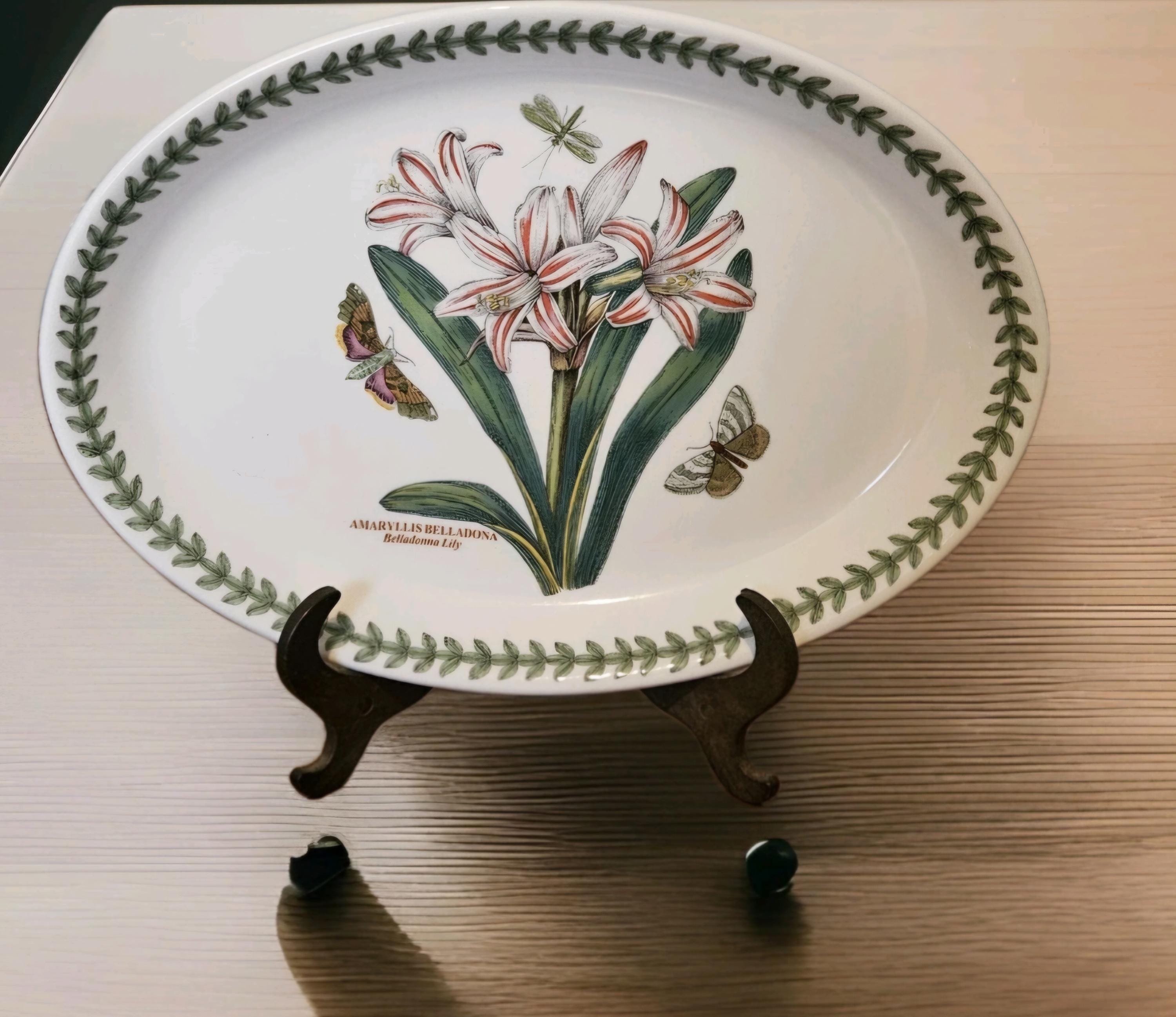4 Vintage Portmeirion Botanic Garden Platters – Oval Ceramic