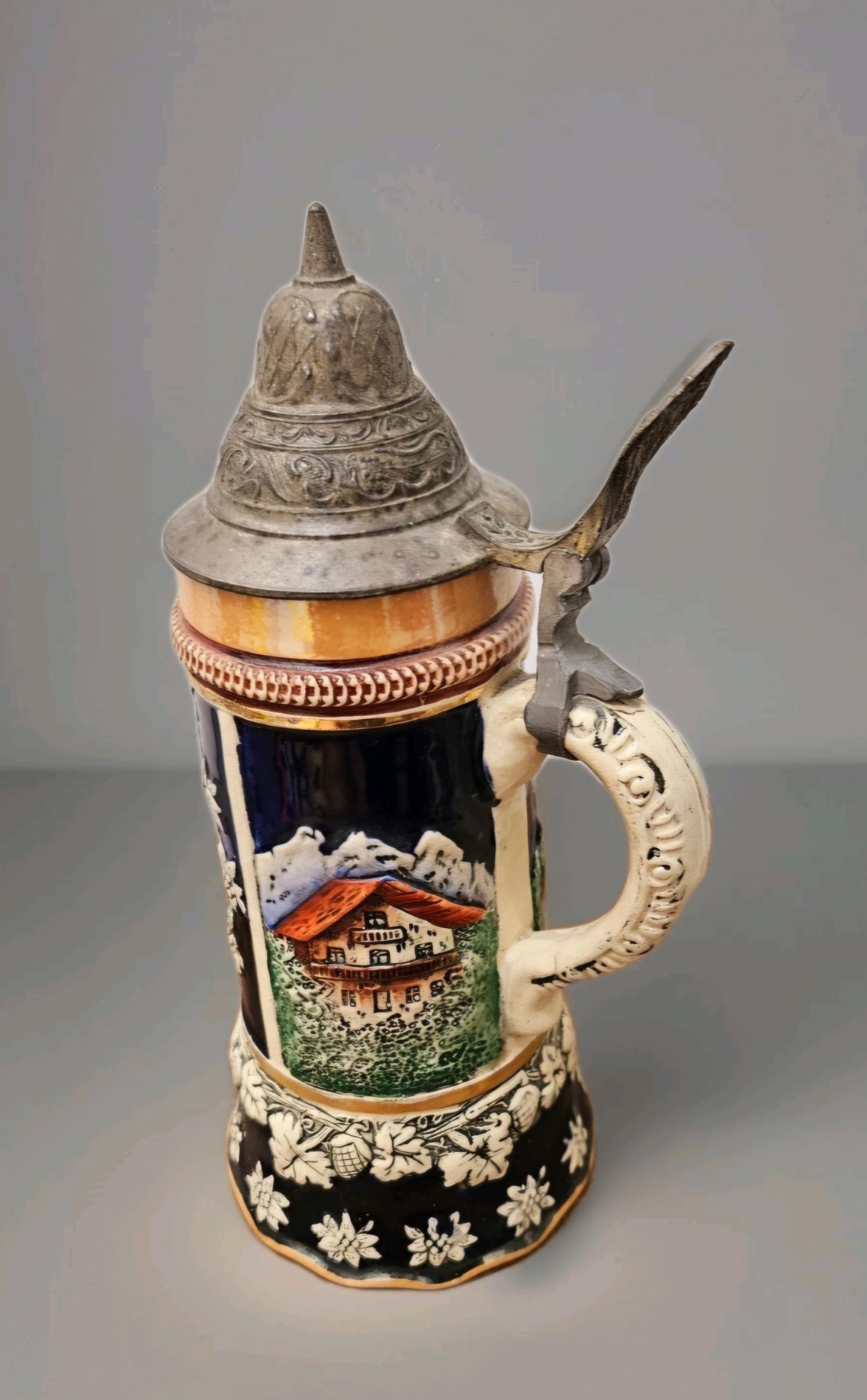 Vintage GRAZ Pewter-lid Beer Stein: Austrian Musical Tankard - Etsy