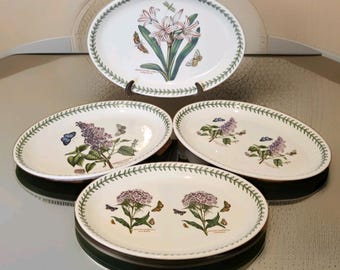 4 Vintage Portmeirion Botanic Garden Platters – Oval Ceramic Serving Dishes – English Pottery Tableware