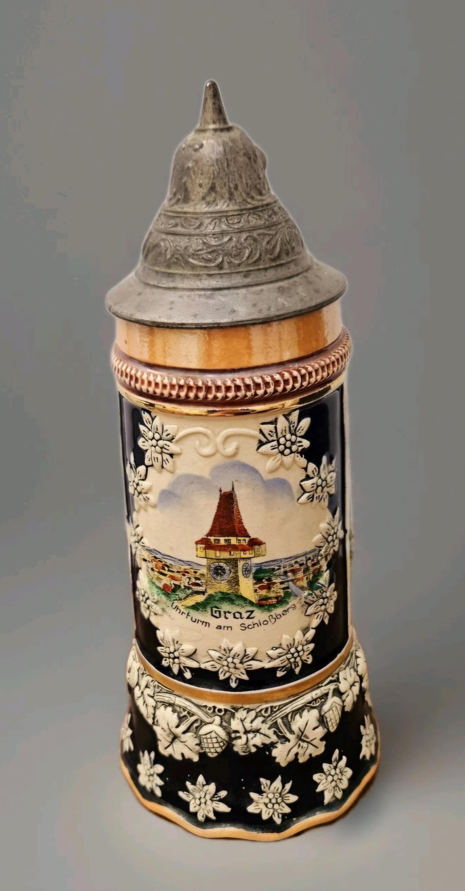 Vintage GRAZ Pewter-lid Beer Stein: Austrian Musical Tankard - Etsy