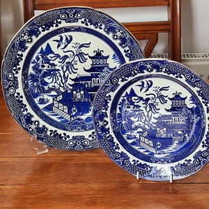 Burleigh Blue Willow Dinner Plate - Etsy
