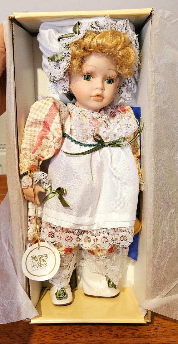 Vintage 2003 Regency Fine Arts Mary Had A Little Lamb Porcelain