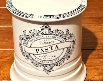 Zeldzame vintage T.G. Green Cloverleaf Ivory Classics Pastapot met deksel - Traditioneel aardewerk Made in England