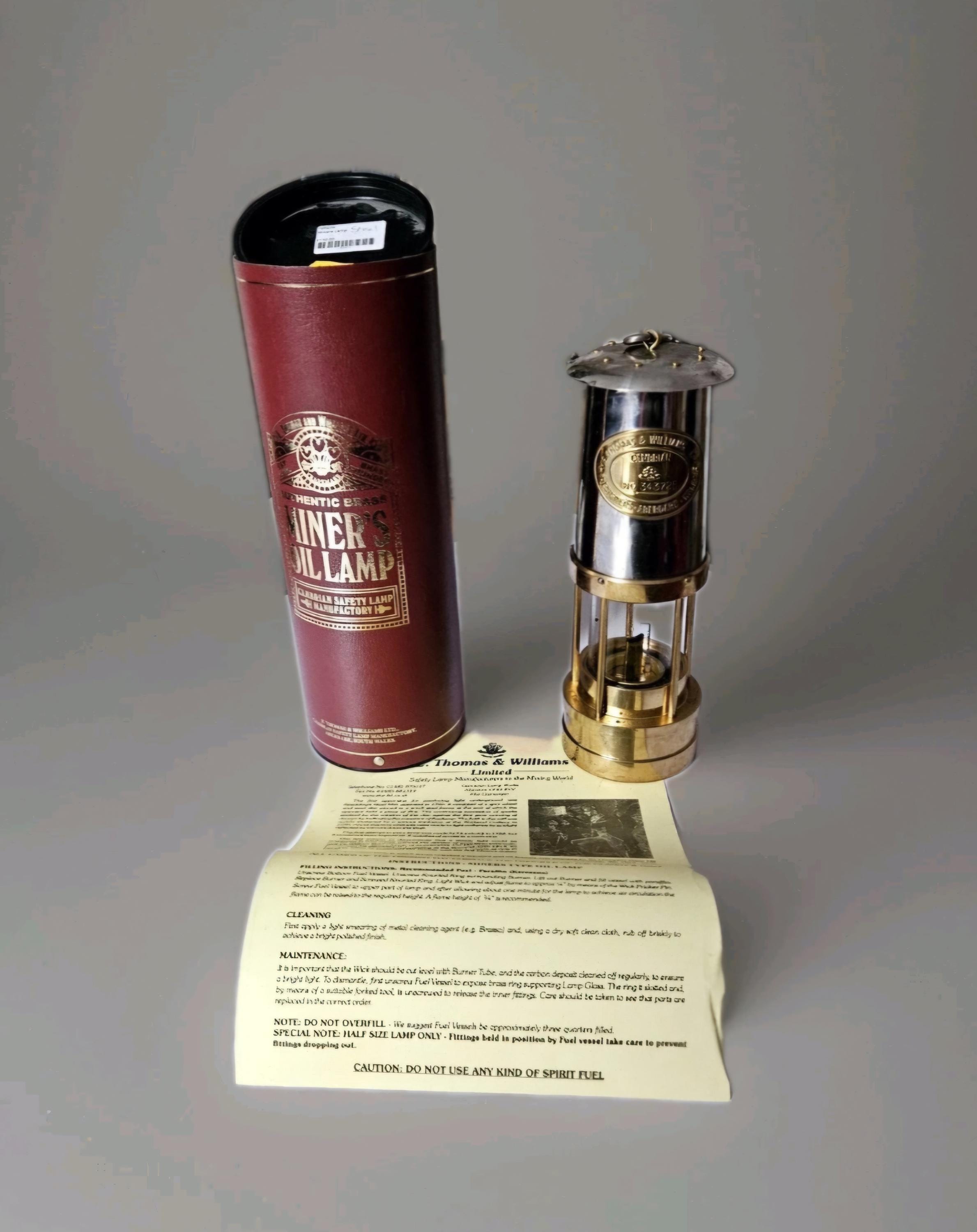 E Thomas and Williams Miners Lamp - Etsy