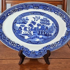 Alfred Meakin England 'old Willow' Blue and White Transferware