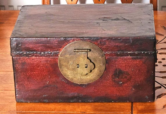 Antique Chinese Jinsi Nanmu Rosewood Hand-carved Storage Box