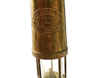 Vintage Brass and Cooper Kerosene Lamp Made by E Thomas & Williams