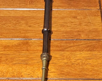 Antique Catholic Crozier Staff | Bishop & Abbot Pastoral Staff | Brass Crook Top