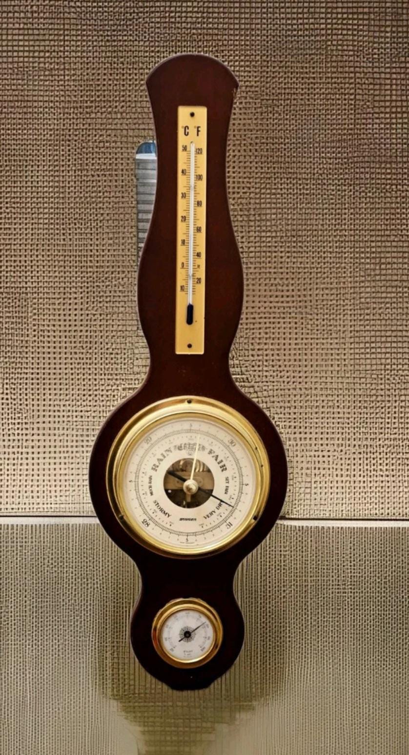 シュタイガー 西ドイツ 気圧計 湿度計 温度計 45 cm 気象ステーション 