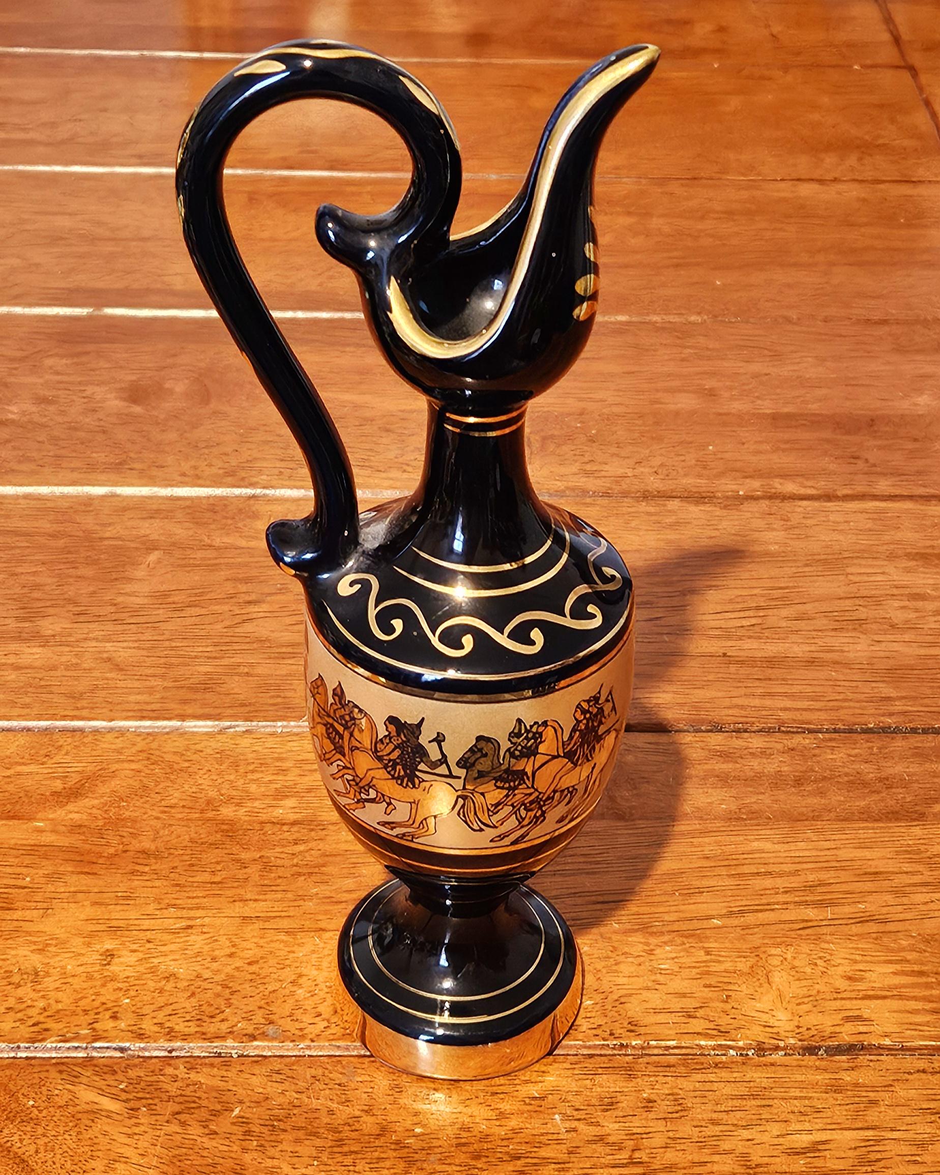 ギリシャ製 陶器 花瓶 24K希少品 hand made in creece 【公式通販】