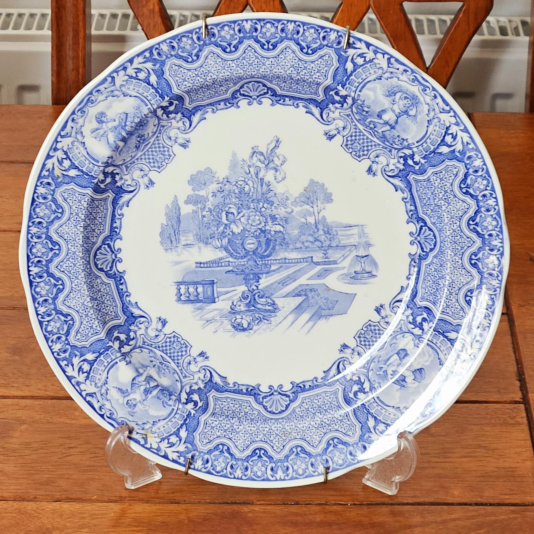 Spode Blue Room Collection 25 Cm Dinner Plate Seasons Blue White