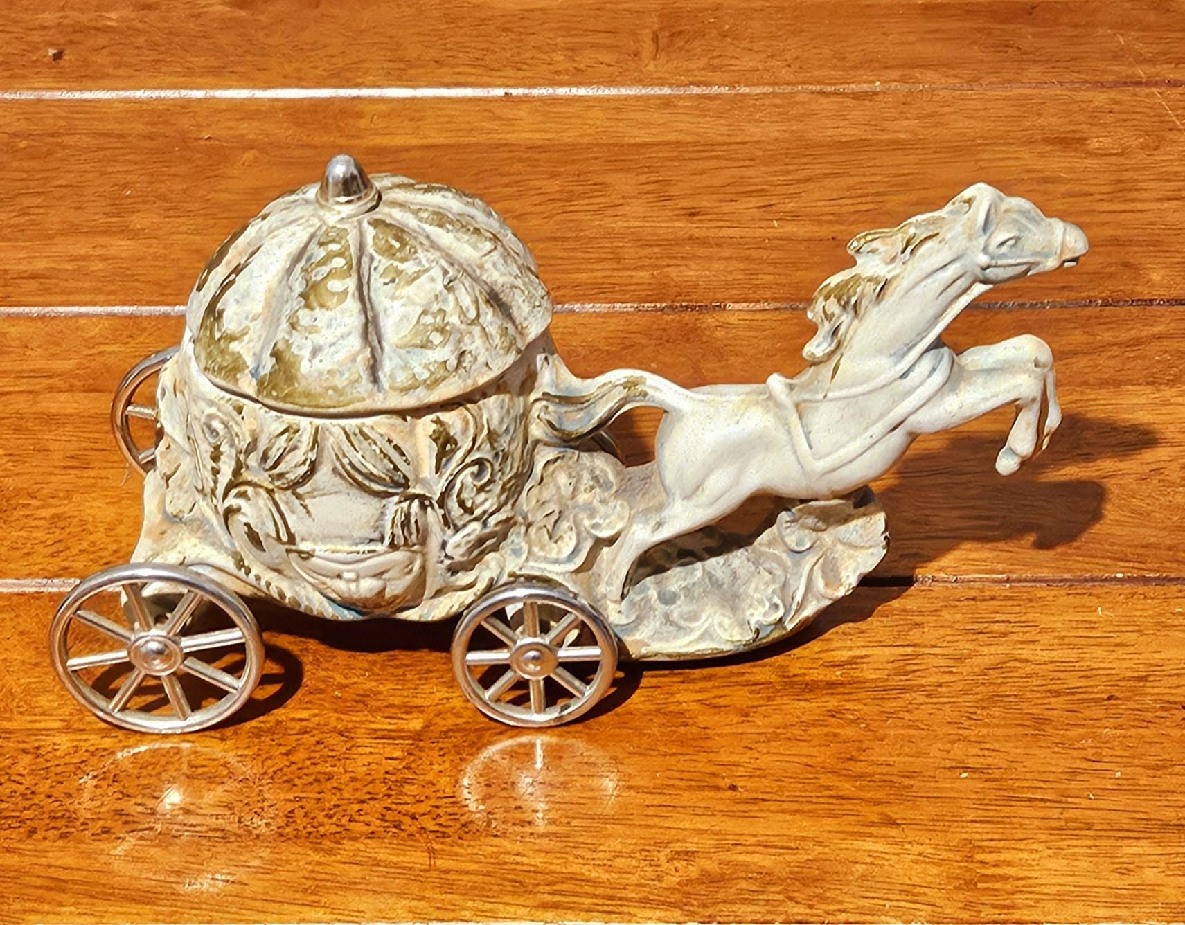 ヴィンテージ イタリアン ベルガー 馬車 小物入れ、パール光沢