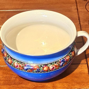 Vintage Royal Venton Ware Art Deco Kobaltblaue Schale mit Fruchtband, John Steventon & Sons Burslem Keramik, 1930er Jahre Jardinière Planter