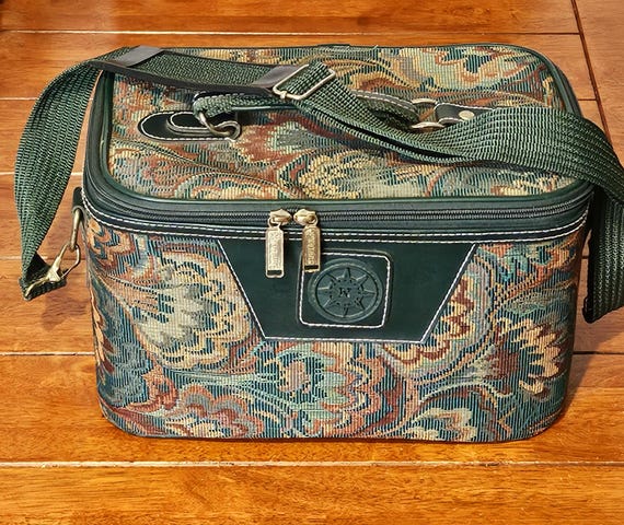 Vintage Constellation Navigator Tapestry Vanity Case Train Bag