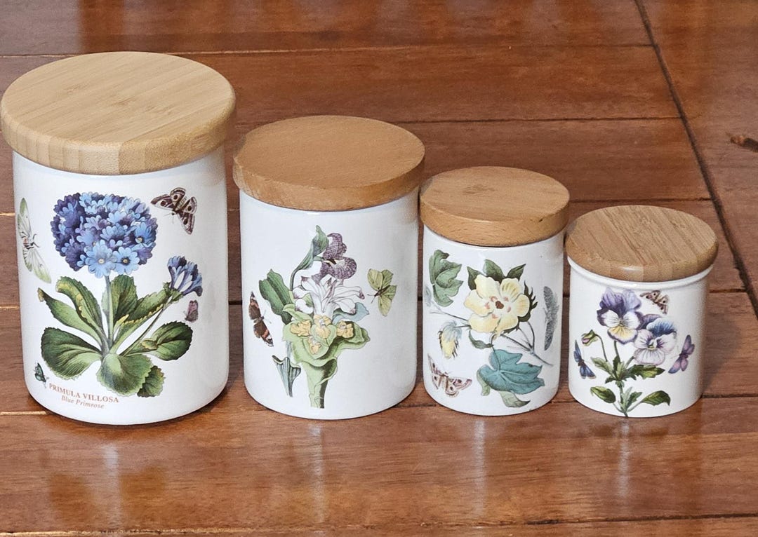 4 Graduated Portmeirion the Botanic Garden Storage Jars: Canisters With ...