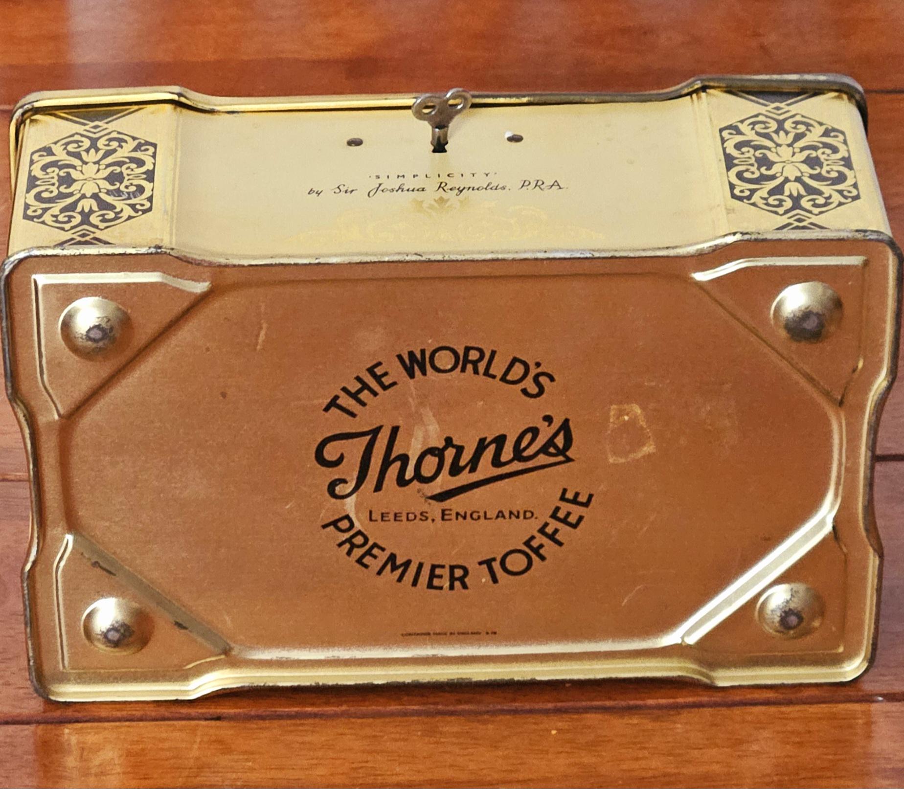 Thorne's Premier Toffee Tin Box Simplicity by Joshua Reynolds