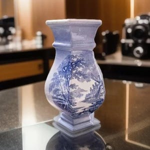 Royal Worcester Palissy Hexagonal Centrepiece Vase – Windmill Collection UK | Vintage Decorative Pottery