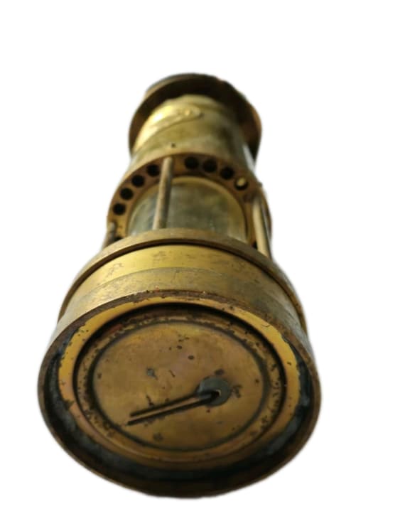 Vintage Brass and Cooper Kerosene Lamp Made by E Thomas & Williams