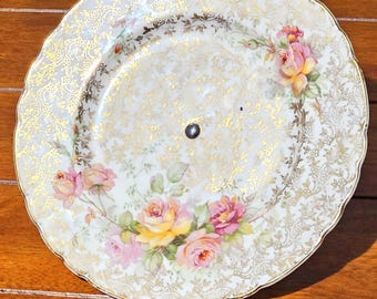 Vintage Celtic Rose Cake Stand by A J Wilkinson, English Bone