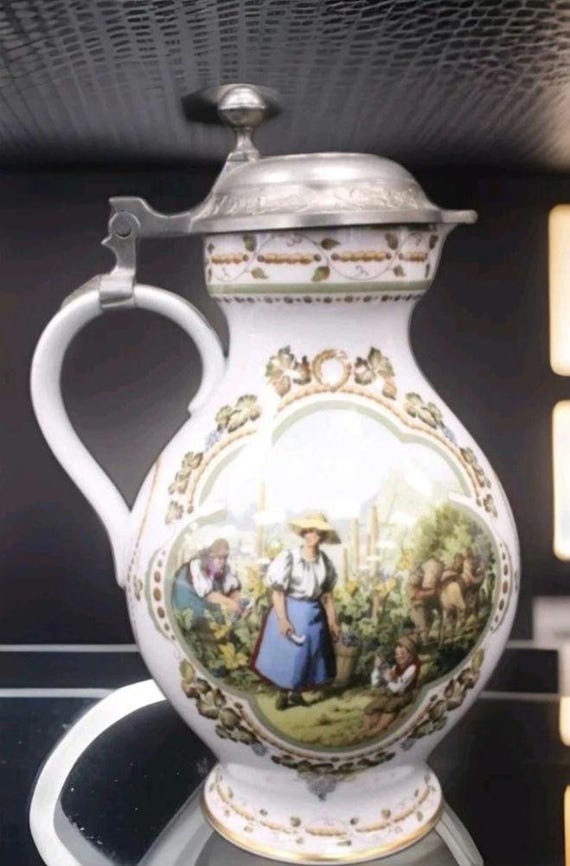 Vintage 1984 Franklin Porcelain Rupert Schneider “weinlese” Wine