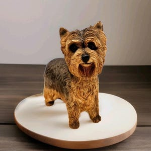Vintage Yorkshire Terrier/ Yorkie Dog Ornament Walkies Leonardo Lifelike Dogs