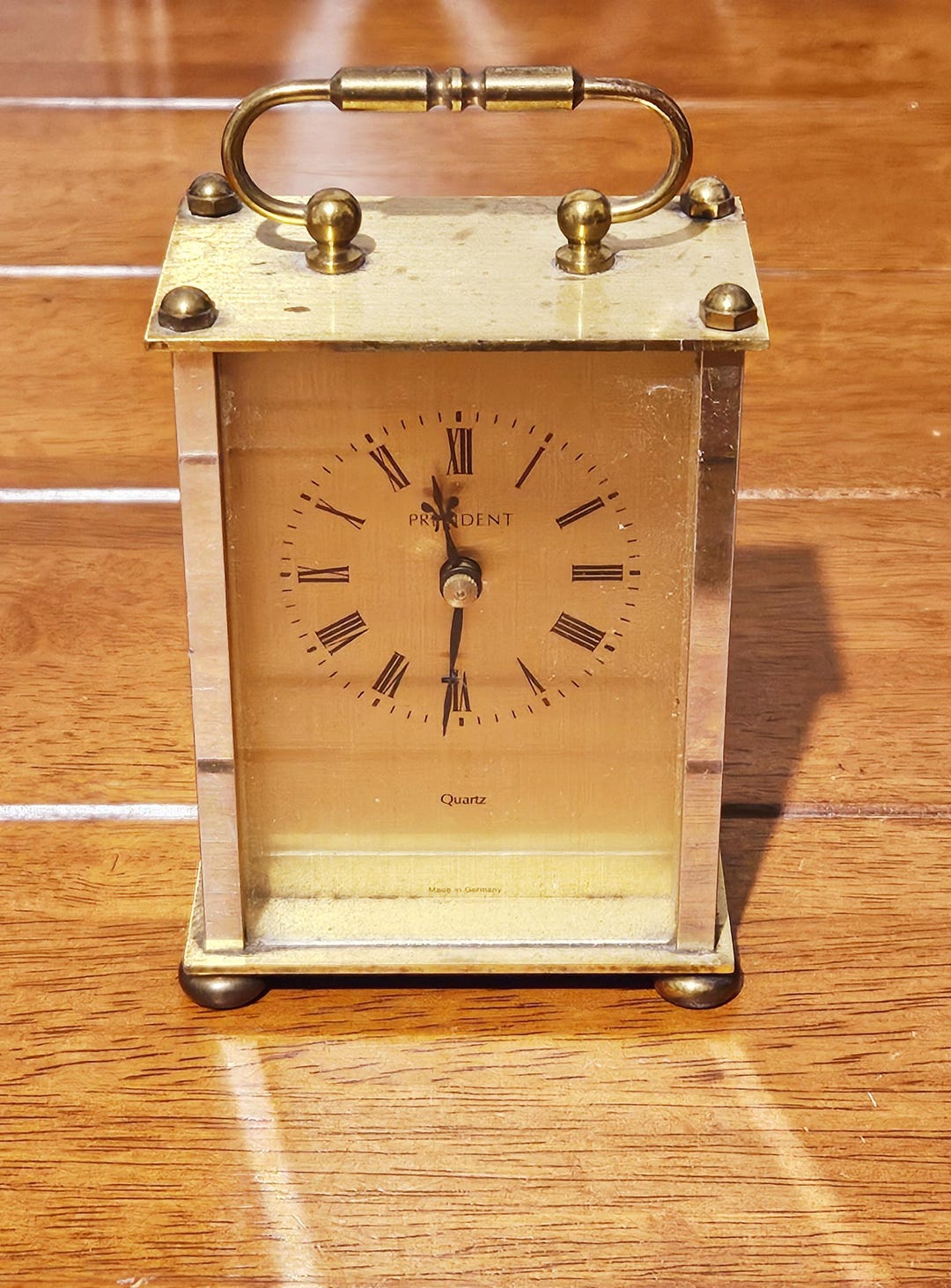 Vintage President Solid Brass Carriage Clock – Made in Germany ...