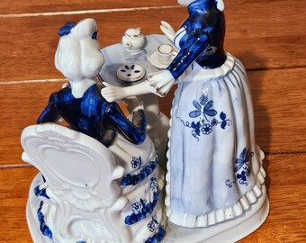 Leonardo Collection by Uniart Taiwan Vintage Porcelain Two Ladies