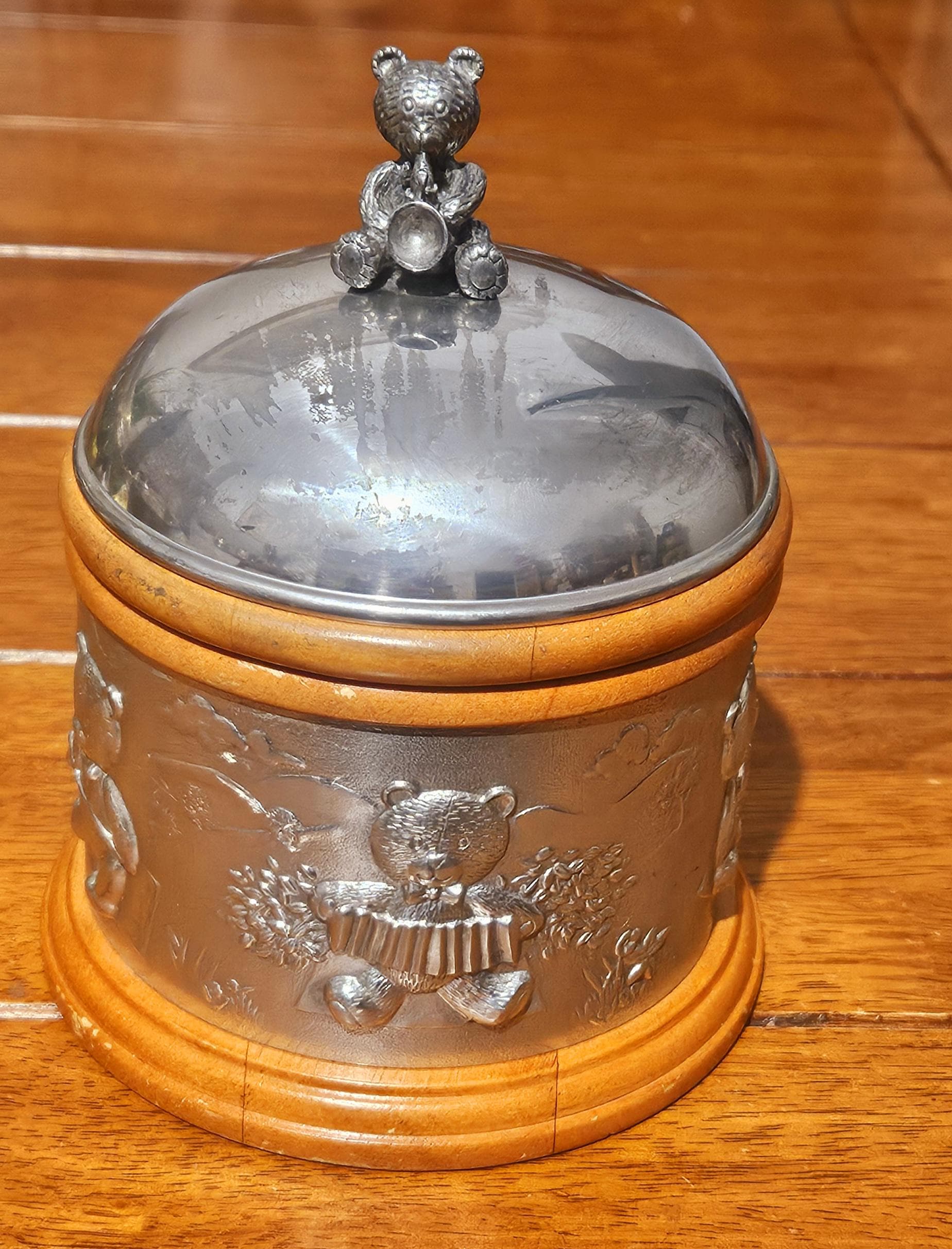 Royal Selangor Pewter & Wood Teddy Bears' Picnic Musical Keepsake