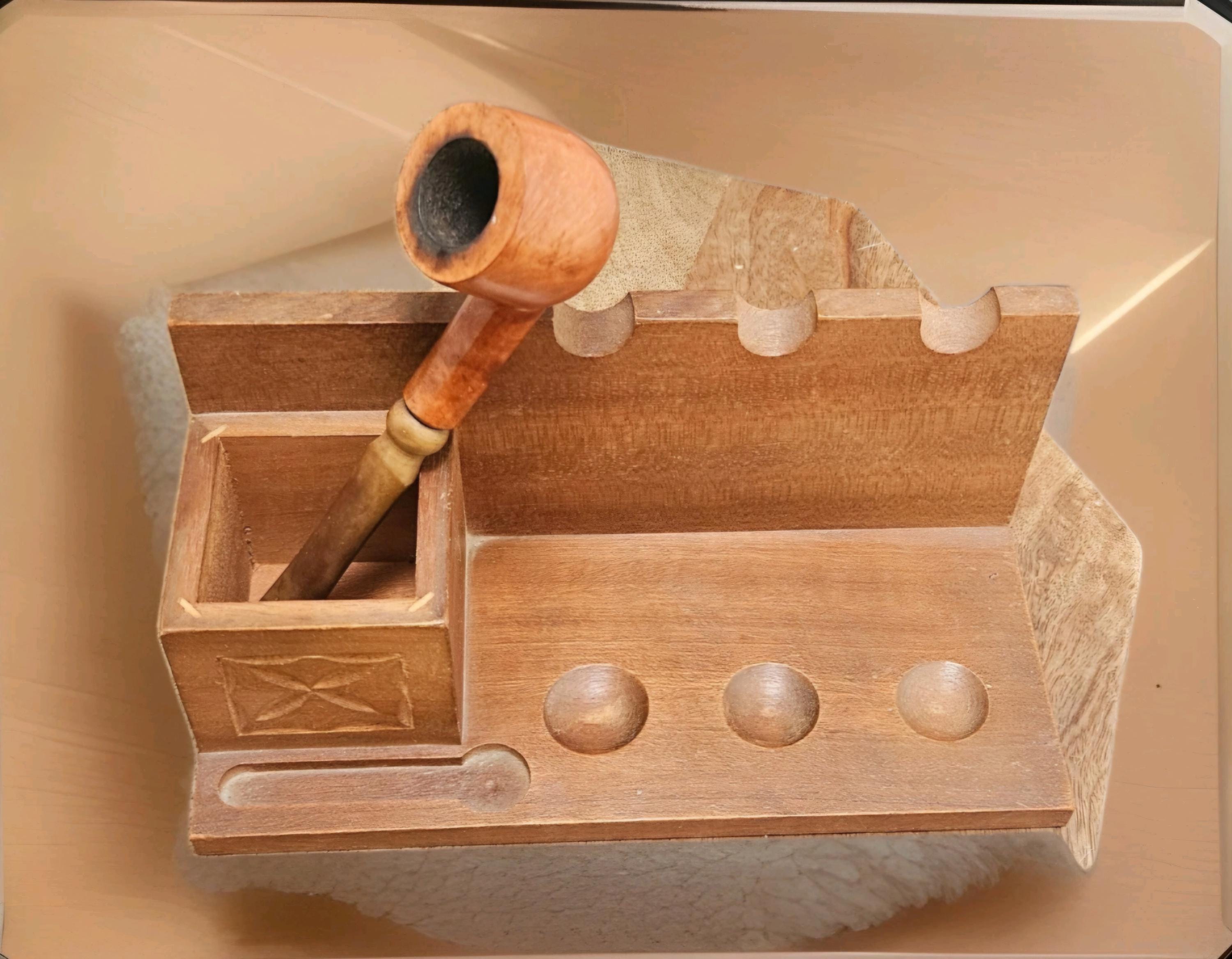 DUNHILL/ダンヒル 木製パイプスタンド/パイプレスト 12本用 § 6F4B7-11