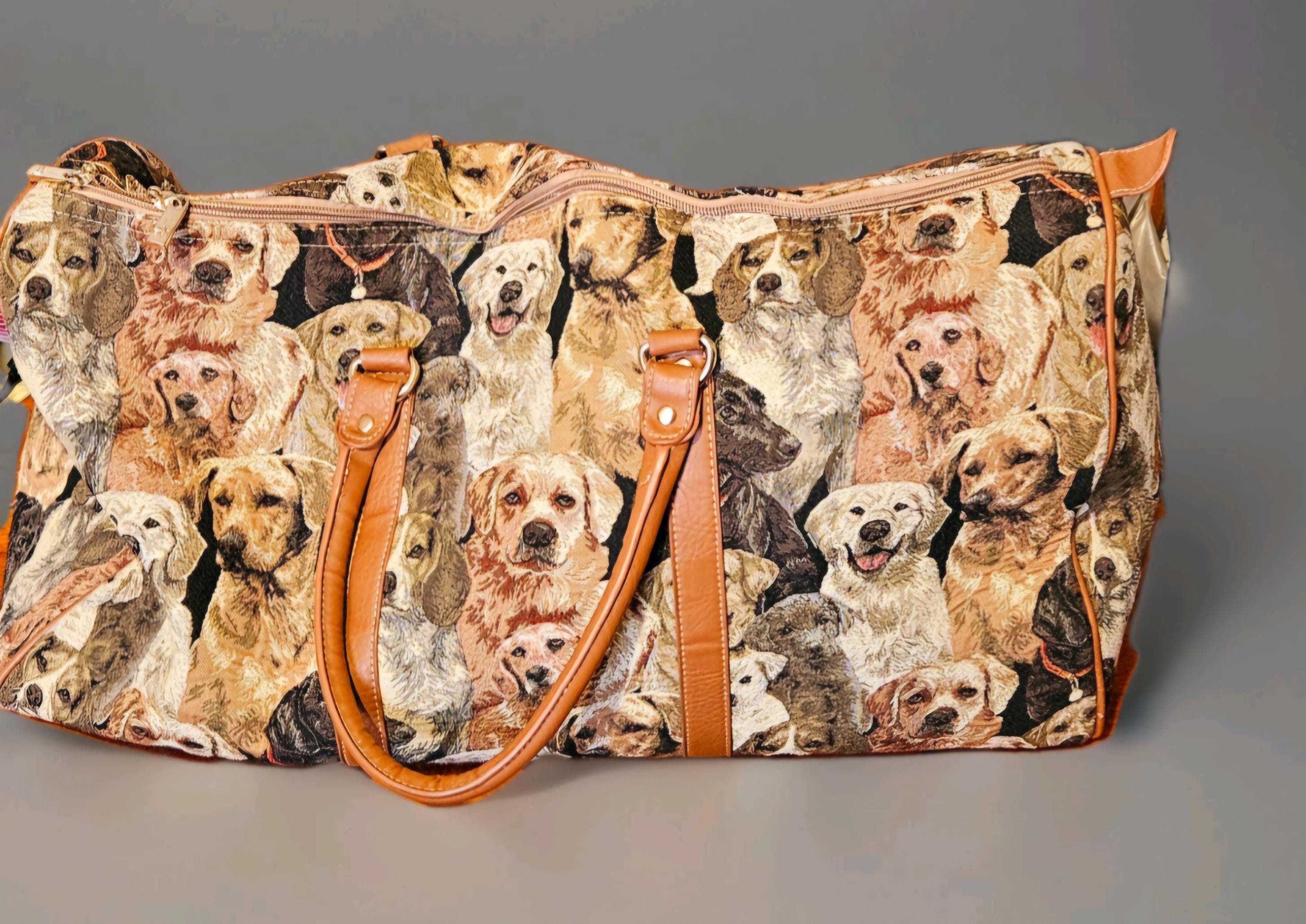 Signare Tapestry Dog Breed Duffle Bag, Labrador Beagle Holdall