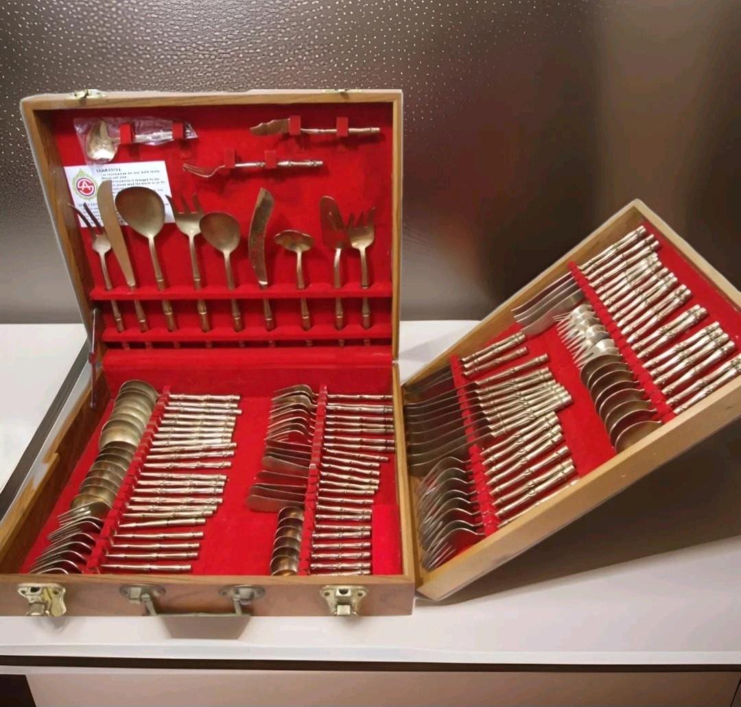 タイ製 ブロンズ カトラリーセット アンティーク ヴィンテージ 真鍮 Thai bronze cutlery set - Etsy 日本