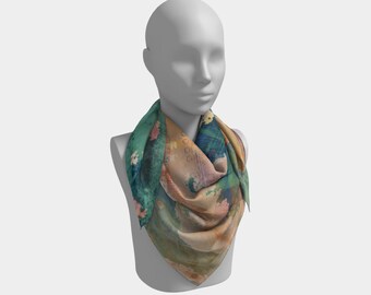 Foulard quadrato in seta: minuscoli frammenti di levitazione