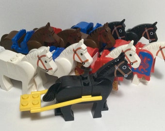 Vintage Lego Minifigures, Horses Lot of 10