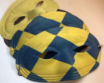 Vintage Harlequin Carnival Masks