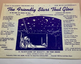 Vintage Luminous Stars That Glow Star Decals 1969